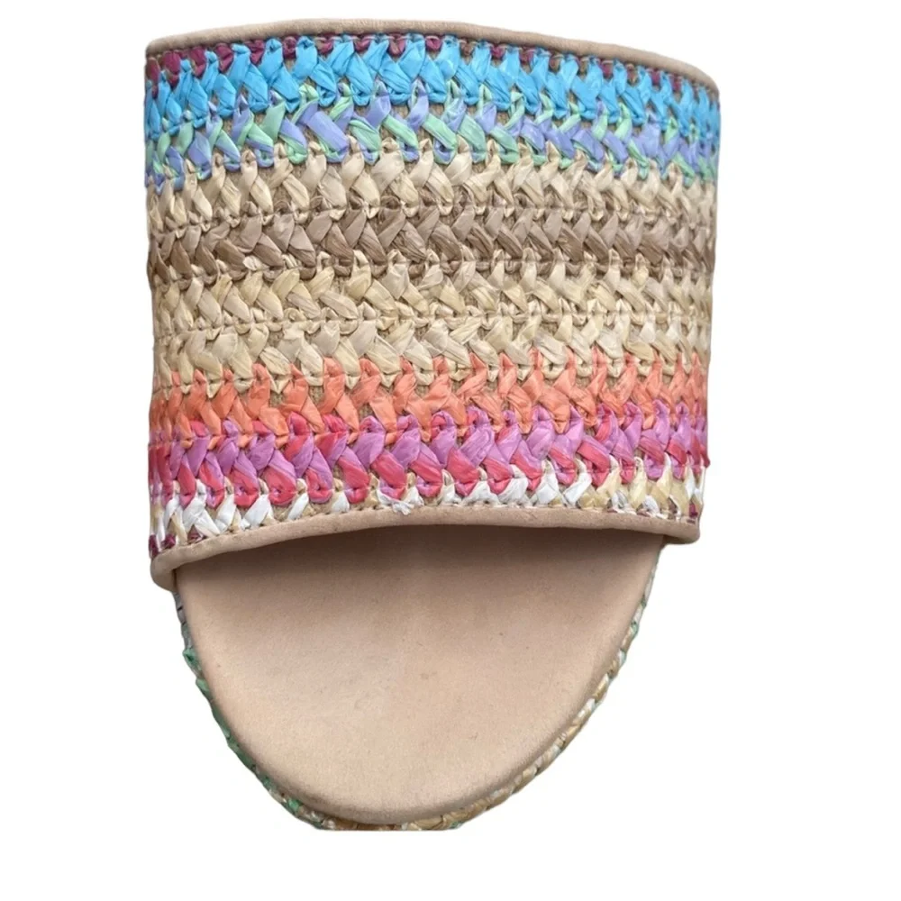 Schutz Ziquiele Pastel Platform Woven Heeled Sandals